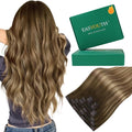 Clip in Hair Extensions Balayage Thick Human Hair 20in - Easy to Use