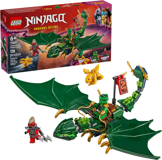 LEGO NINJAGO Green Forest Dragon - Imaginative Play for Ages 6+ - Dragon Figurine with Minifigures - Perfect Birthday Gift!