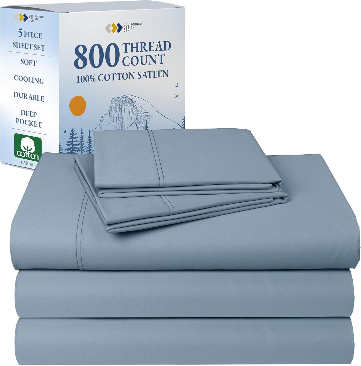 California Design Den Split King Sheets Set for Adjustable Bed