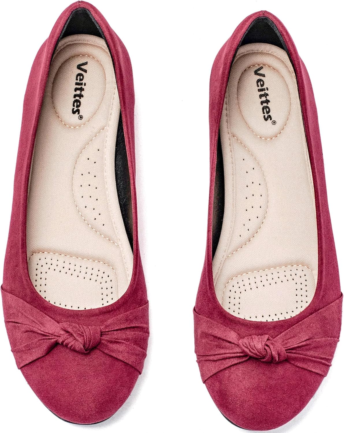 Veittes Women's Wide Width Flat Shoes for Comfort and Style