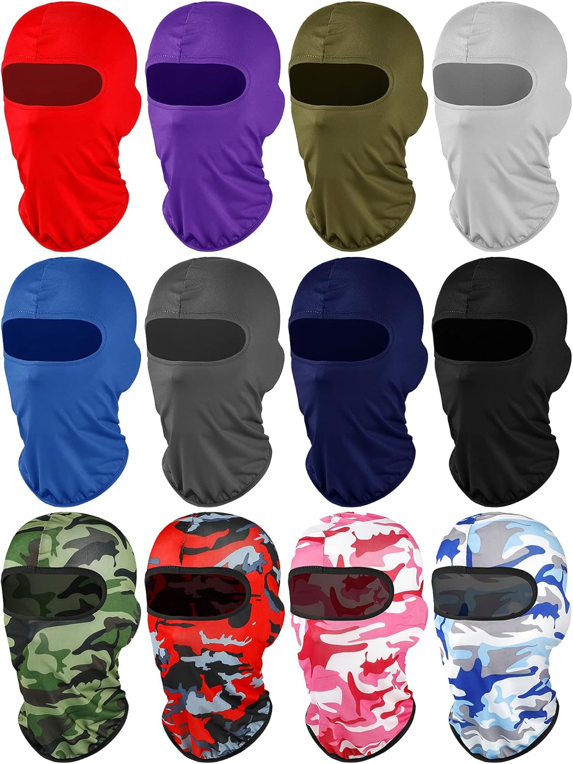 Geyoga Full Face Ski Mask - 12 Pcs, UV Protection