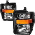 AUTOSAVER88 Headlight Assembly for 2008-2010 Ford Super Duty - Black