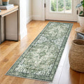2x6 Sage Green Runner for Hallways - Soft Non-Slip Washable Runner
