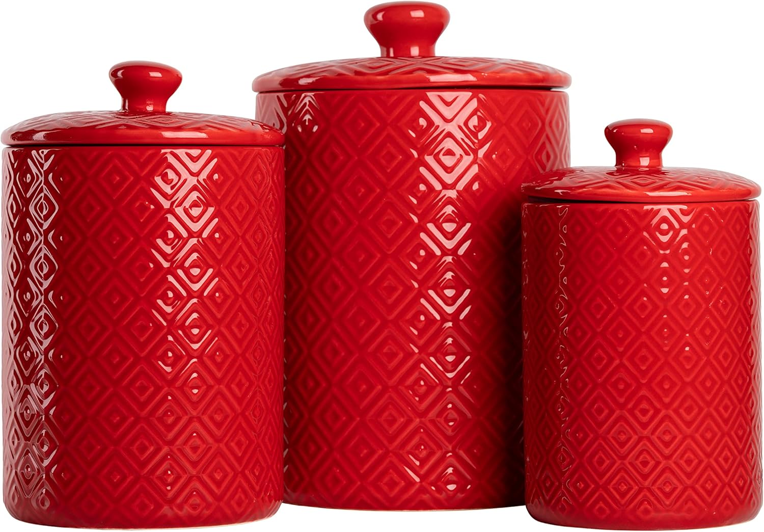 10 Strawberry Street CAN RED Diamond Kitchen Canister Set Review