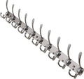 Dseap Coat Rack Wall Mount 38in with 10 Tri Hooks - Heavy Duty