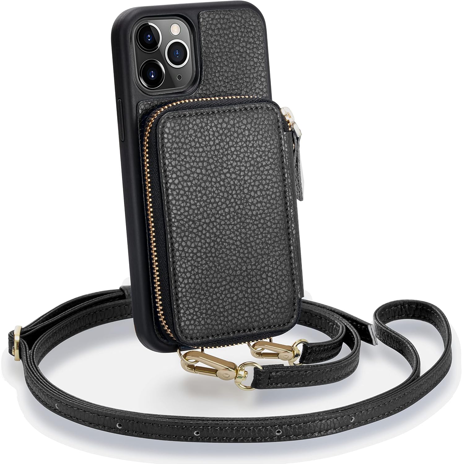 ZVE iPhone 11 Pro Wallet Case Crossbody with Card Holder