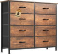 DWVO 8 Drawers Fabric Dresser - Tall Storage Tower for Home