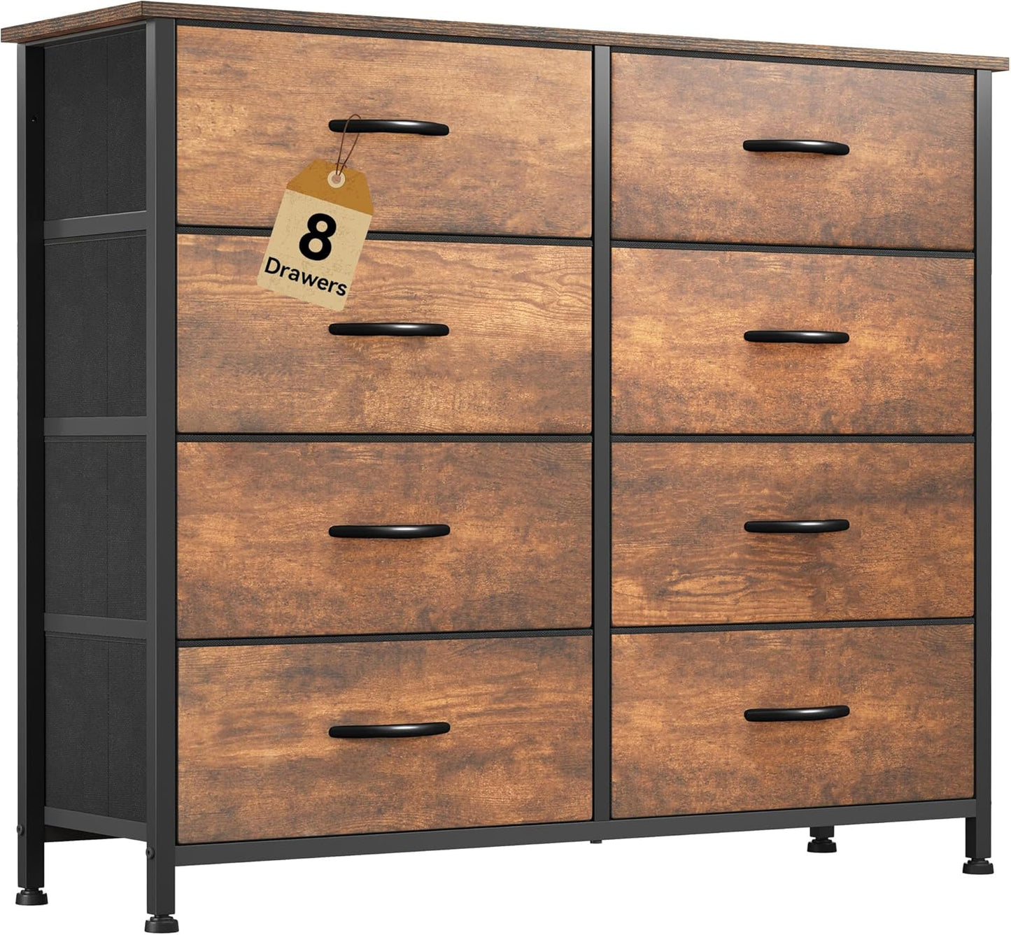 DWVO 8 Drawers Fabric Dresser for Bedroom and Living Room