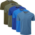 Charles Wilson Men's 5 Pack Crew Neck T-Shirt - Midweight (Style TJ2B)