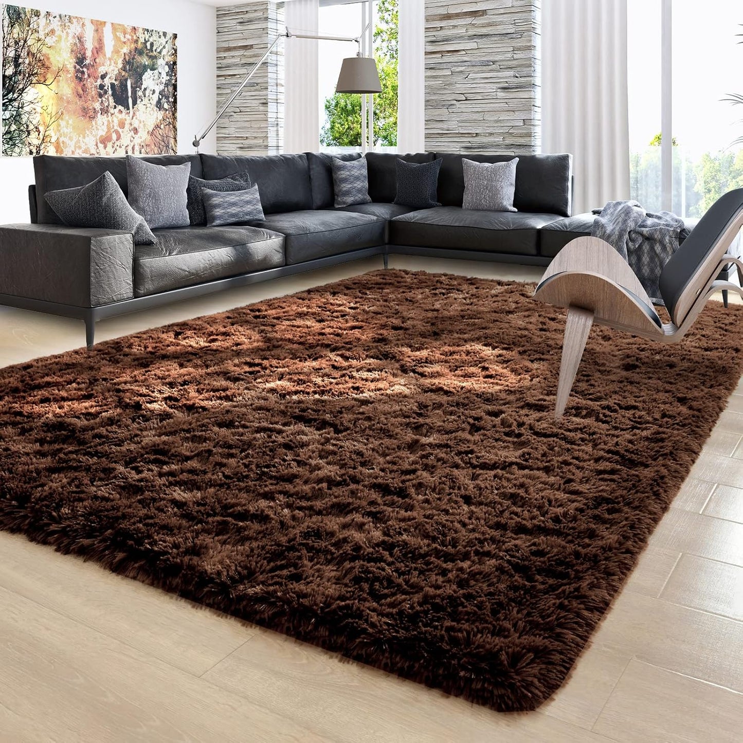 Ompaa Fluffy Rug - Super Soft Fuzzy Area Rug for Home Decor
