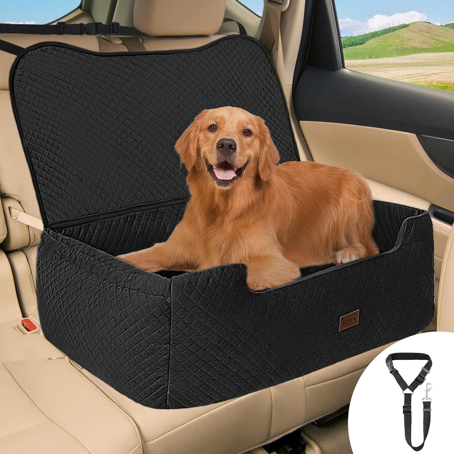 Height-Boosting Car Seat for Large Dogs