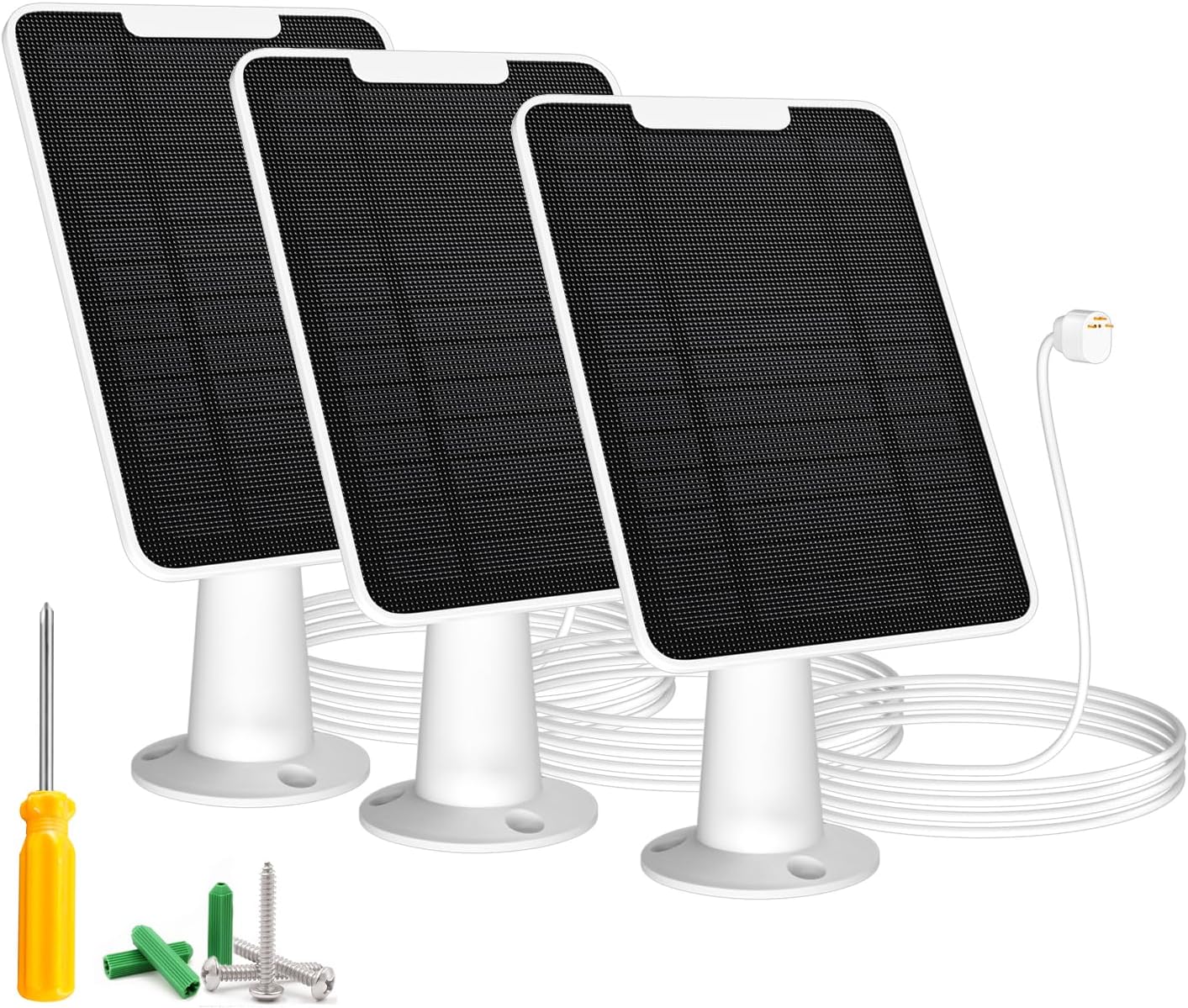 6W Solar Panel Charger for Google Nest Camera - 3 Pack