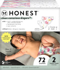 Clean Conscious Diapers Size 2 - Plant-Based, Enhanced Absorption