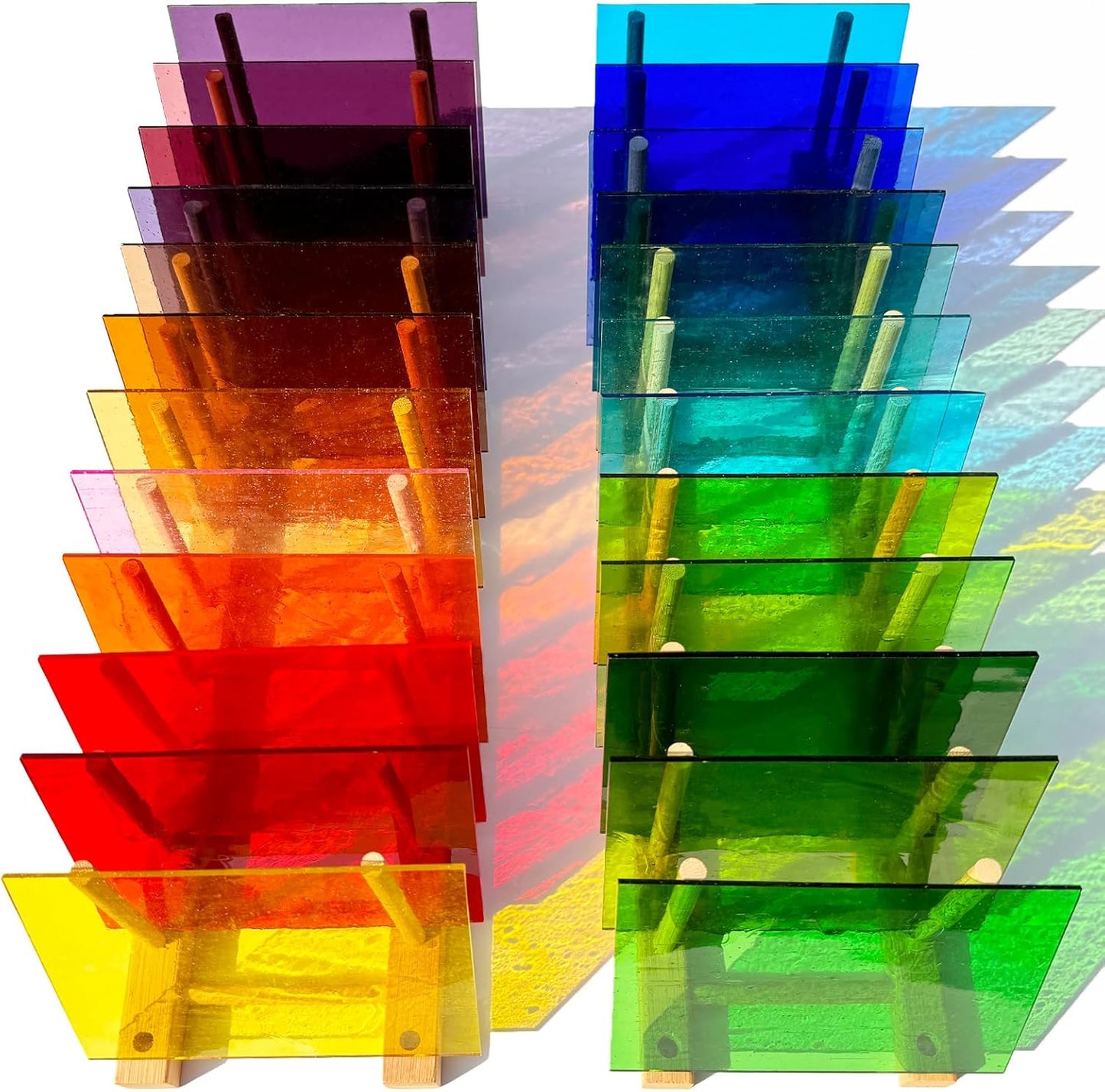 Smooth Transparent Stained Glass Sheets for Creative Projects