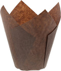 Royal Brown Tulip Style Baking Cups Large Case of 2000 - Even Baking