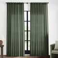 70 in Wide Loden Linen Cotton Sheer Curtains 96 in Length - Soft Semi