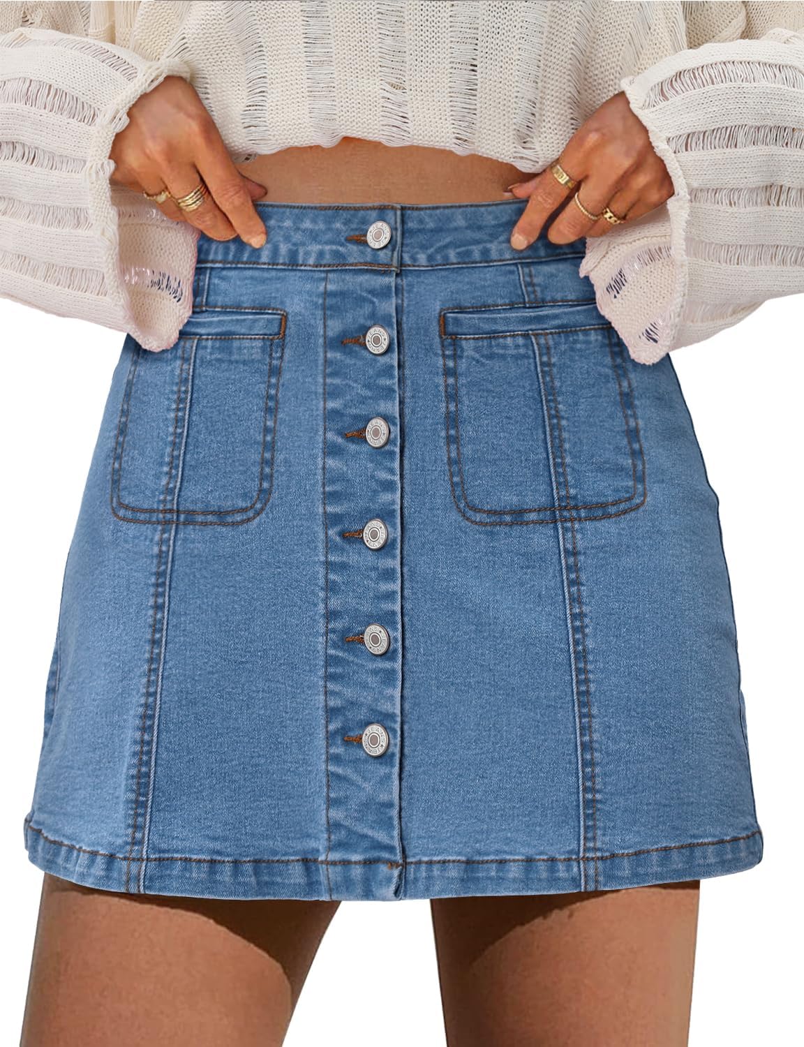Angerella Skorts Skirts for Women: Stylish Denim Mini Skirt