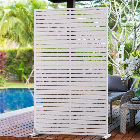 6FT Outdoor Metal Privacy Screen for Stylish Garden Dividers