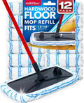 Microfiber Mop Refills 15x8 in 12-Pack - Reusable Replacement Pads