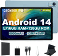 Android 14 Tablet 10.1 in - 16GB RAM 128GB ROM, 1TB Expandable