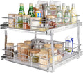 20 in W x 21 in D Pull Out Cabinet Organizer - 2 Tier Slide Out Pantry