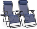 Zero Gravity Chairs Set of 2 - Portable Recliner Beach & Patio Chairs