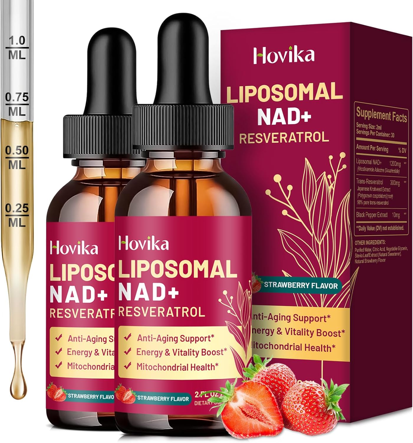 Liposomal NAD Supplement with Resveratrol for Energy & Health
