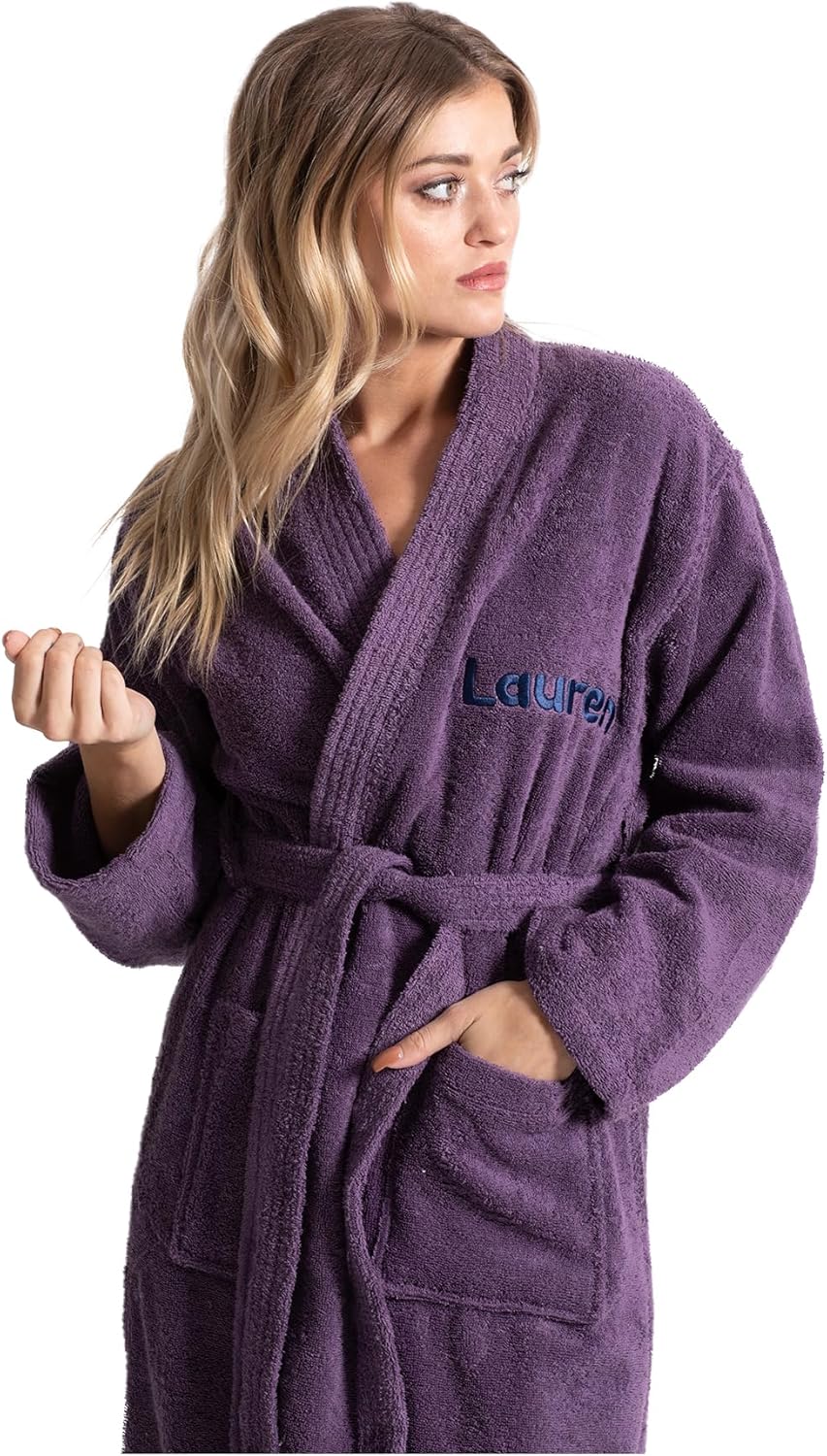 Soft & Absorbent Towel Robe for Women - 100% Cotton Comfort