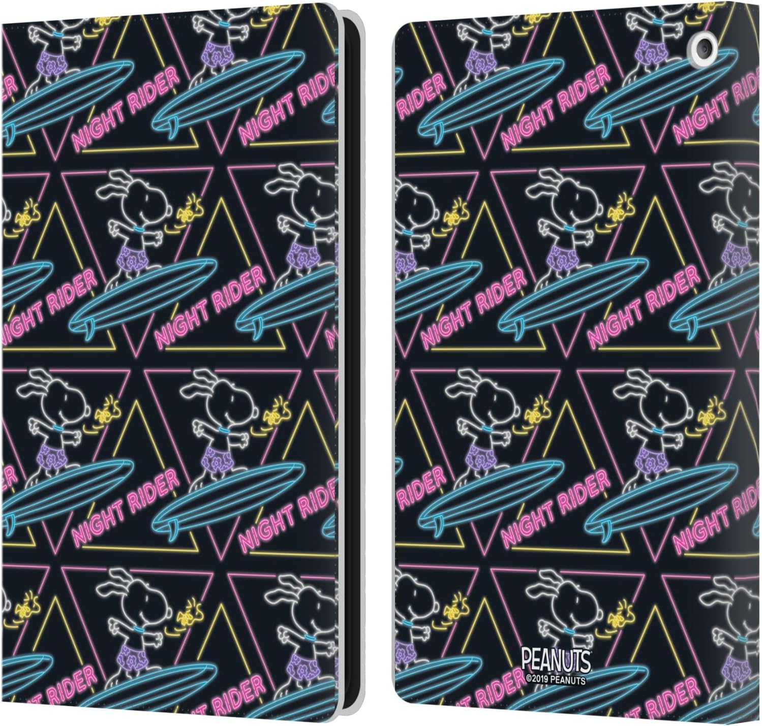 Peanuts Night Rider Snoopy Aloha Disco Leather Wallet Case