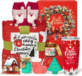 Christmas Gifts Basket for Women - 8pc Spa Relaxation Set with Blanket