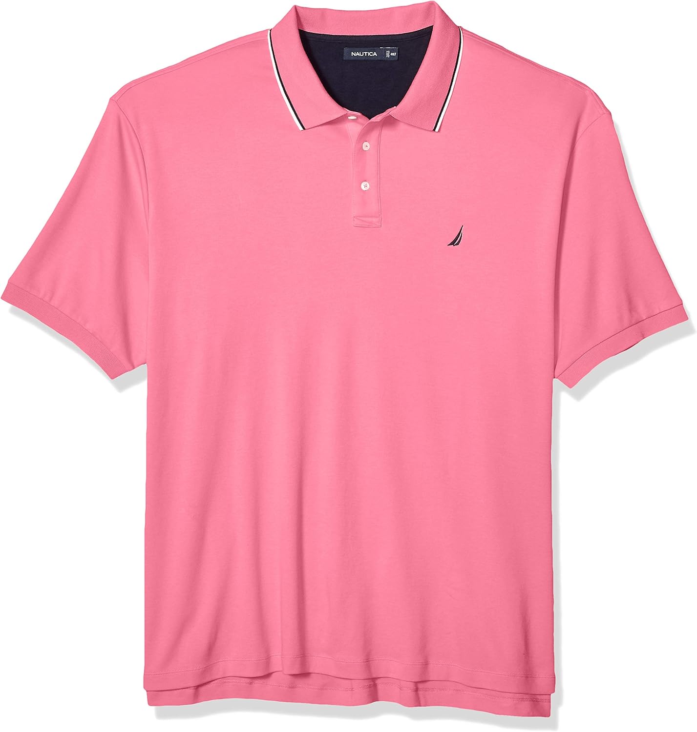 Nautica Men's Classic Fit Short Sleeve Dual Tipped Collar Polo Shirt