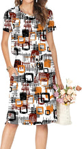 Womens Summer Hide Belly Knee Length Travel Dress - Comfortable