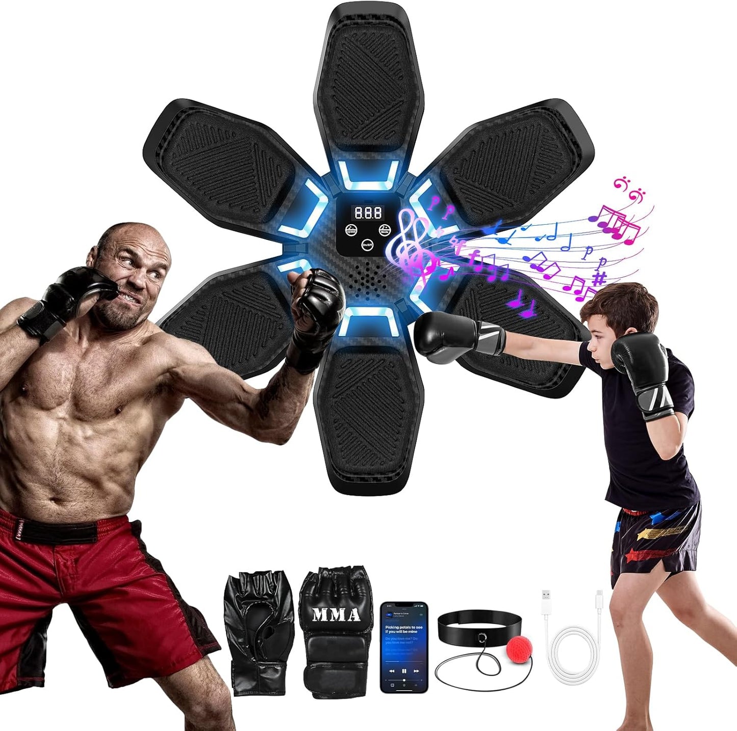 Interactive Bluetooth Boxing Trainer Set