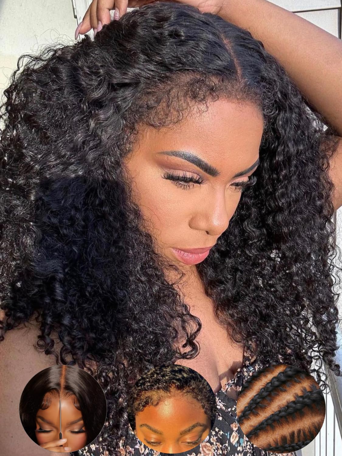 Bye Bye Knots 4C Jerry Curly Wig for Effortless Style