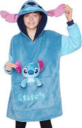 Disney Stitch Fleece Hoodie Blanket with Plush Toy - Oversized Kids