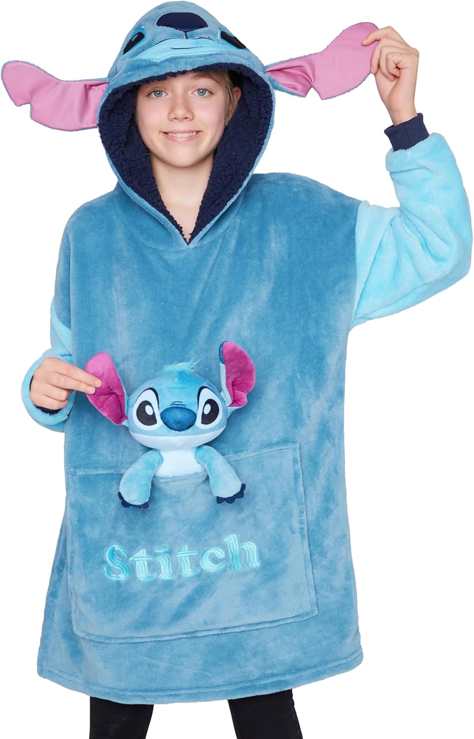 Disney Stitch Hoodie Blanket Set - Cozy Comfort for Teens!