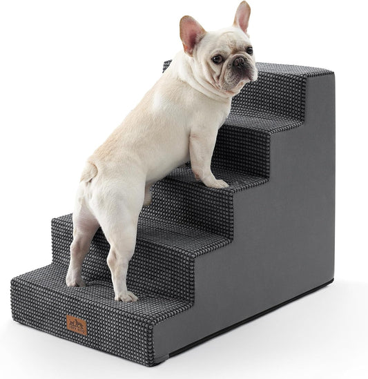 Dog Stairs for Small Dogs - 5 Tier Non-Slip Steps for Pets