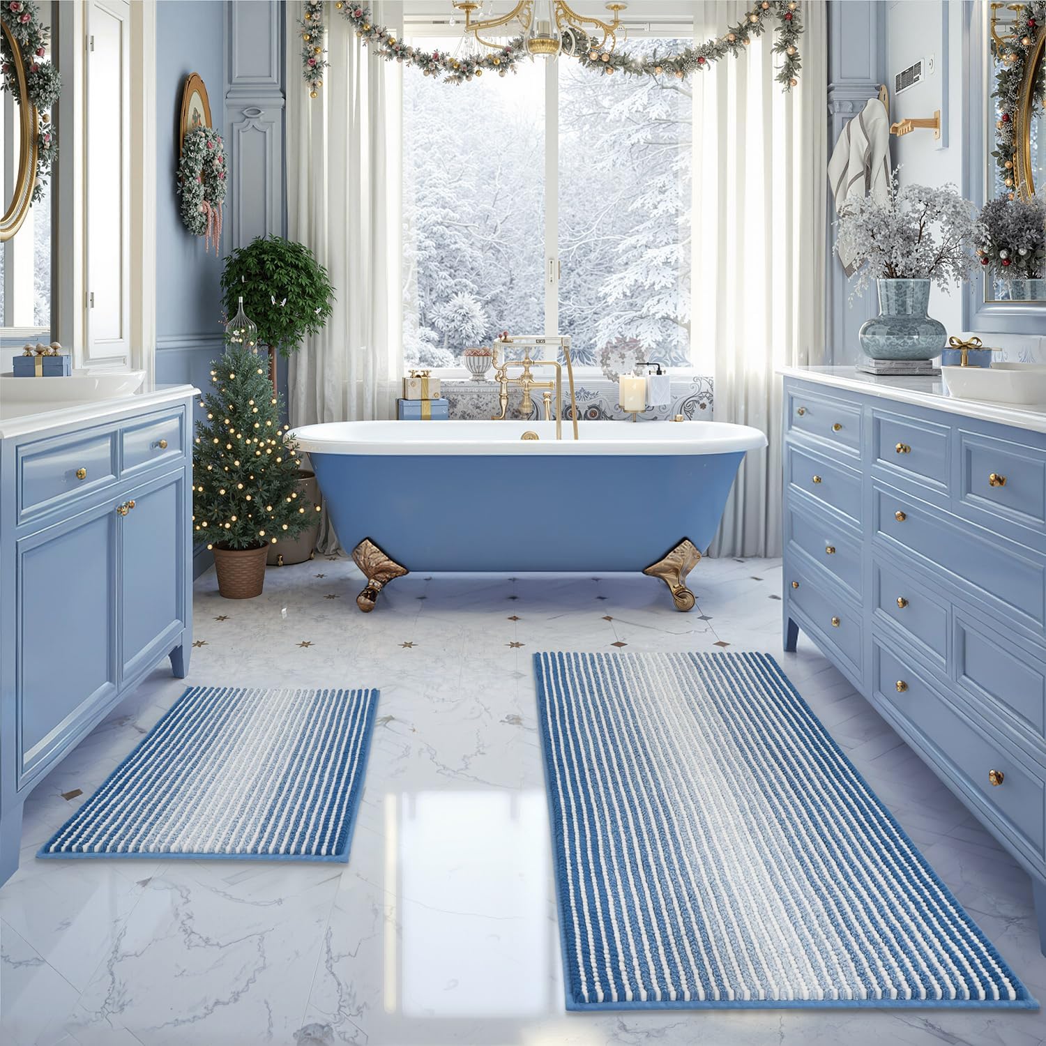 BSICPRO Bathroom Rugs and Mats Set for Luxurious Comfort