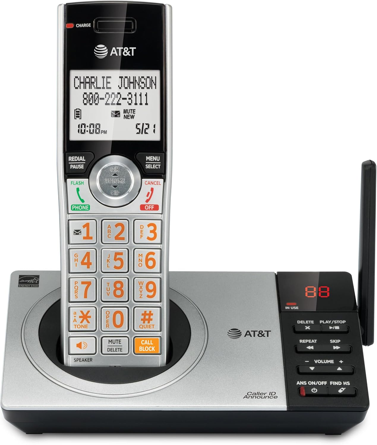 AT&T DECT 6.0 Expandable Cordless Phone with Answering System