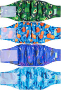 Belly Bands for Male Dogs Large - Washable 4 Pack Leak-Free