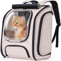 Cat Bubble Backpack Carrier Large Space Khaki - Breathable Travel Bag