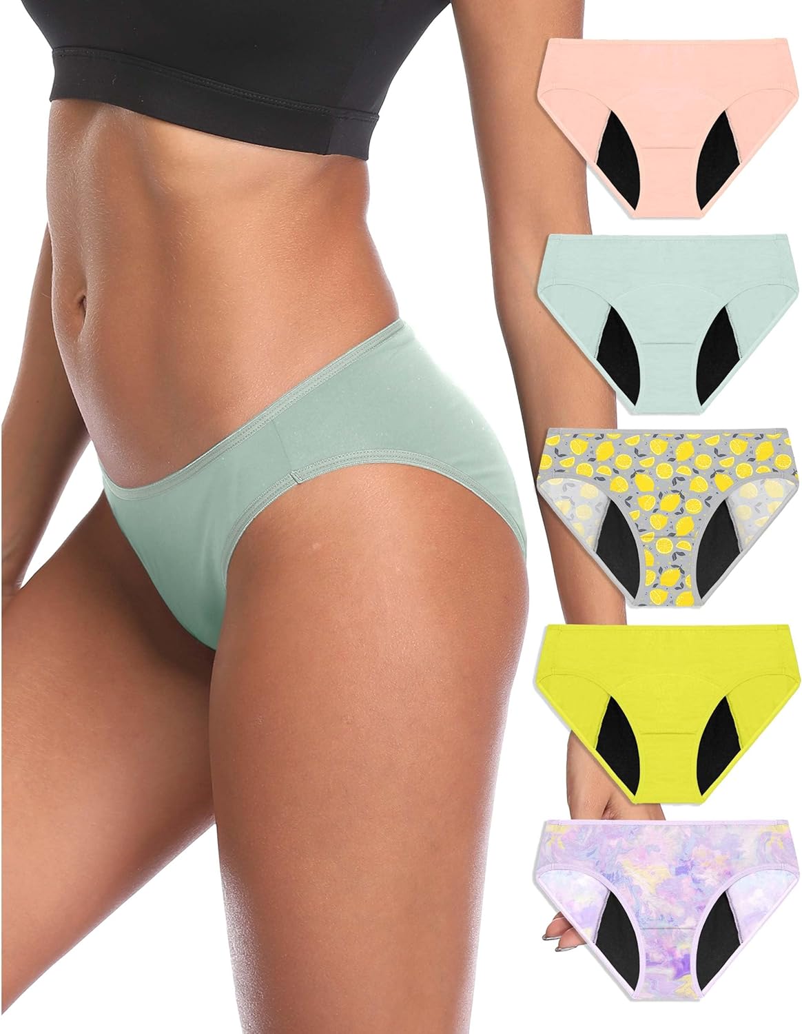 Neione Period Underwear for Women - Comfortable Modal Bikini Briefs