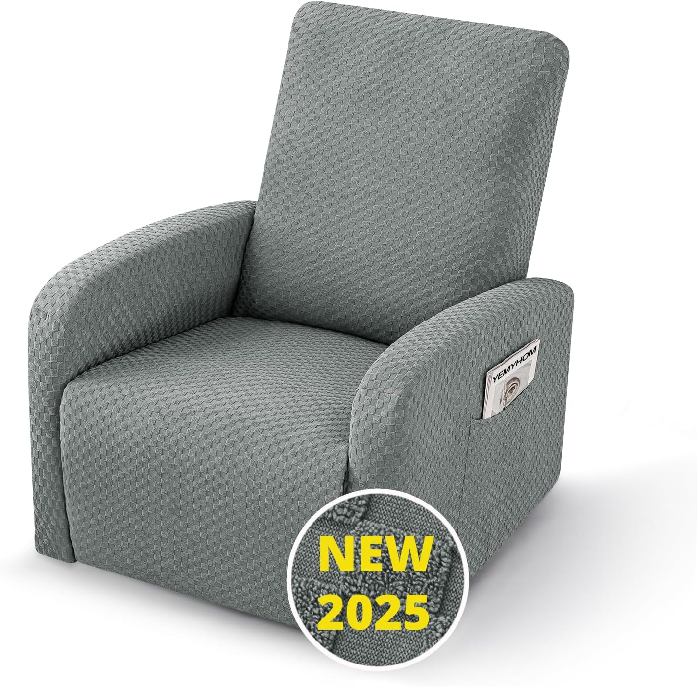 YEMYHOM Stretch Recliner Slipcover - Jacquard Small Chair Cover