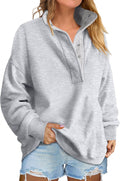 ANRABESS Womens Oversized Henley Sweatshirt - Fall Casual Comfort