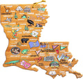 Louisiana State Shaped Cutting Board and Charcuterie Platter