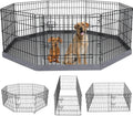 Foldable Metal Dog Exercise Pen 8 Panel 24in x 36in - Portable Puppy
