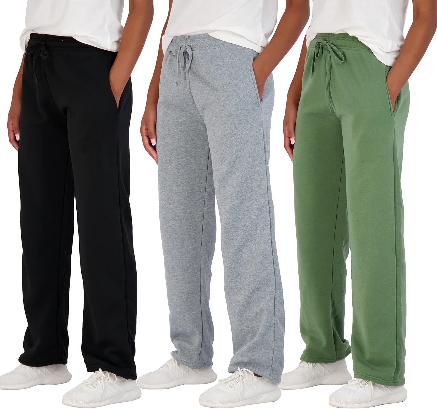 Women's Fleece Sweatpants 3 Pack for Comfort and Style