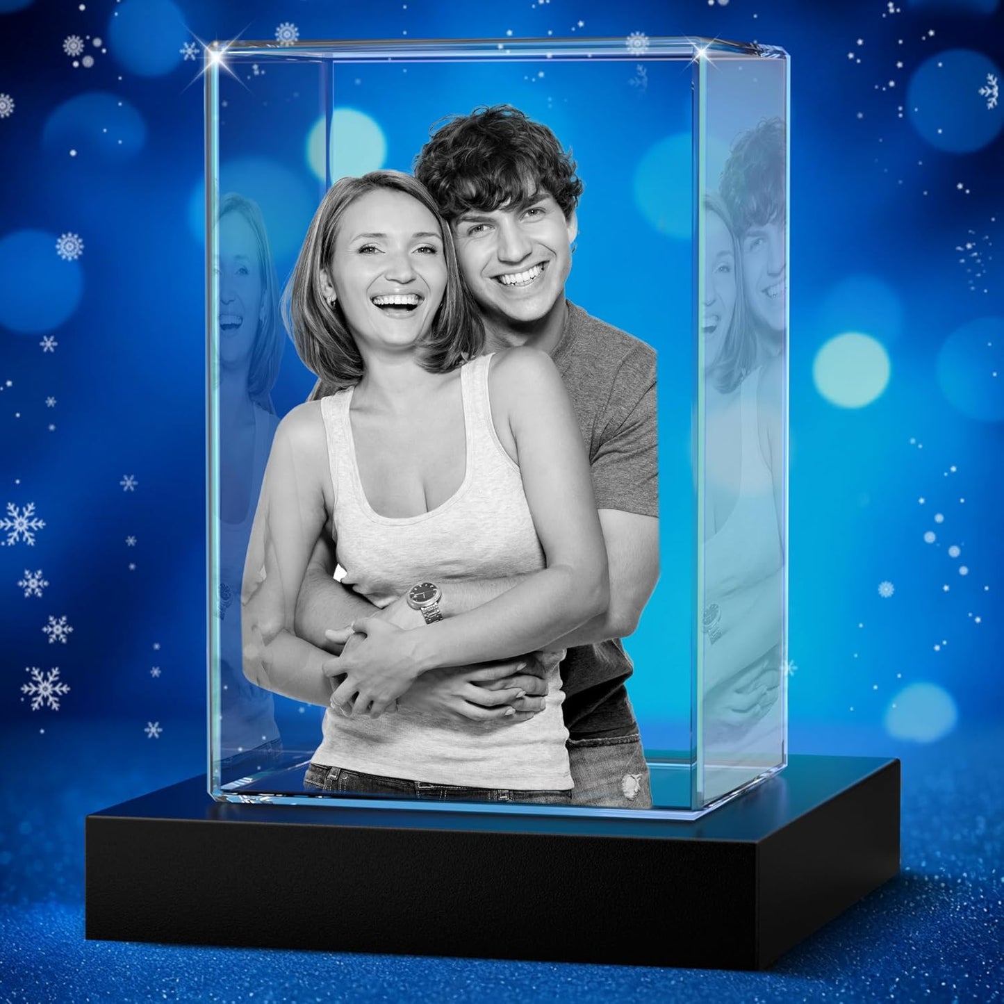 3D Crystal Photo Gift for Couples, Personalized Memories