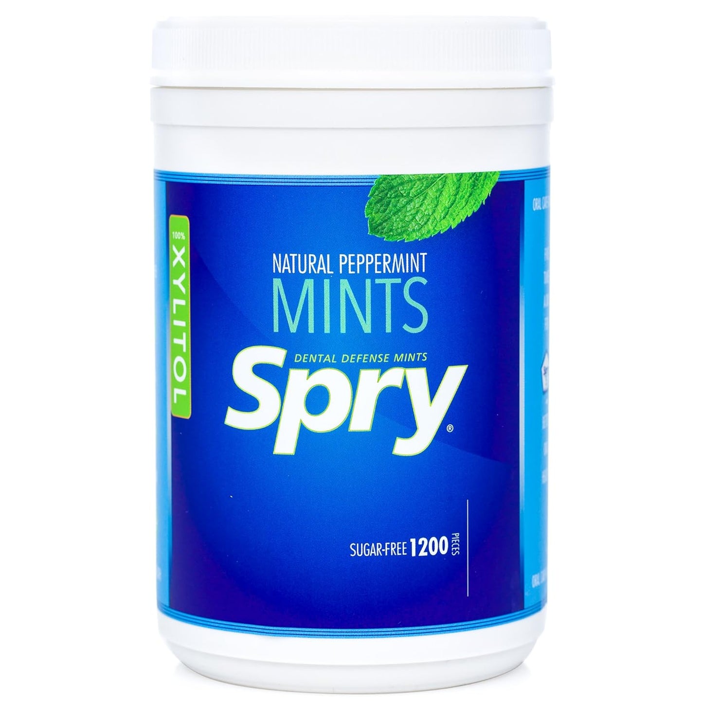 Spry Xylitol Peppermint Sugar Free Candy for Fresh Breath