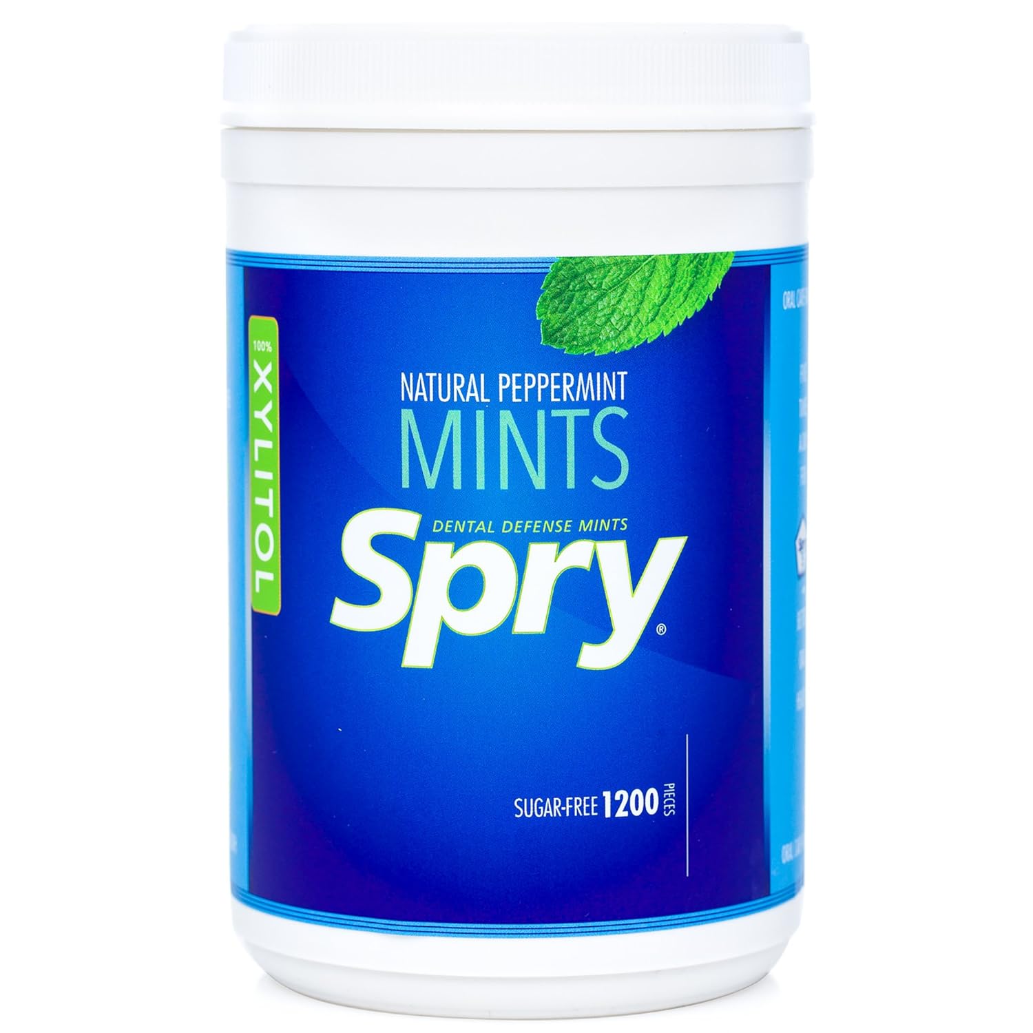 Spry Xylitol Peppermint Sugar Free Candy for Fresh Breath